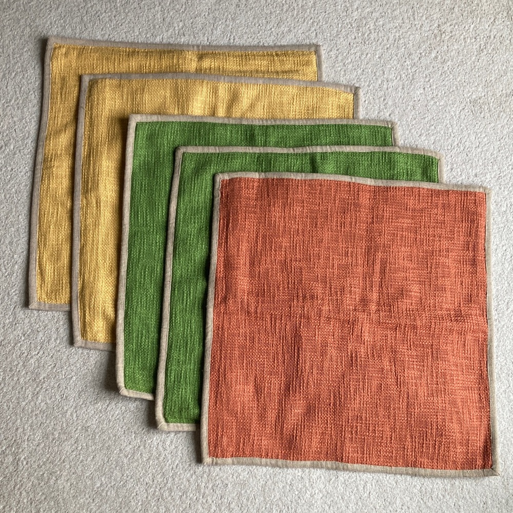 Pottery Barn set of five 20x20” cotton pillow covers